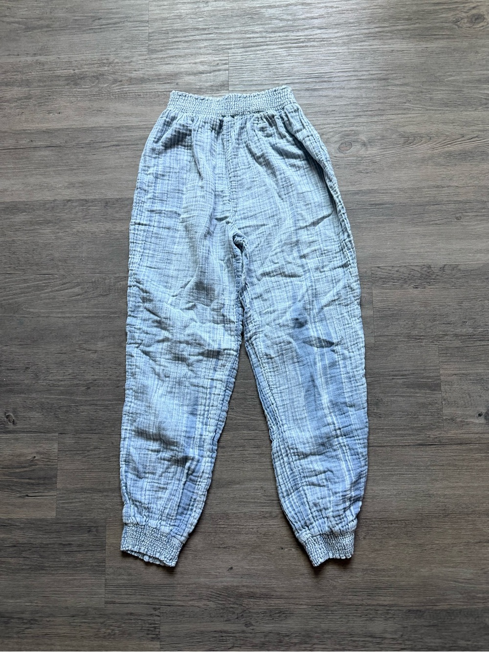 ASOS Light Blue Smocked Waist Gauze Joggers